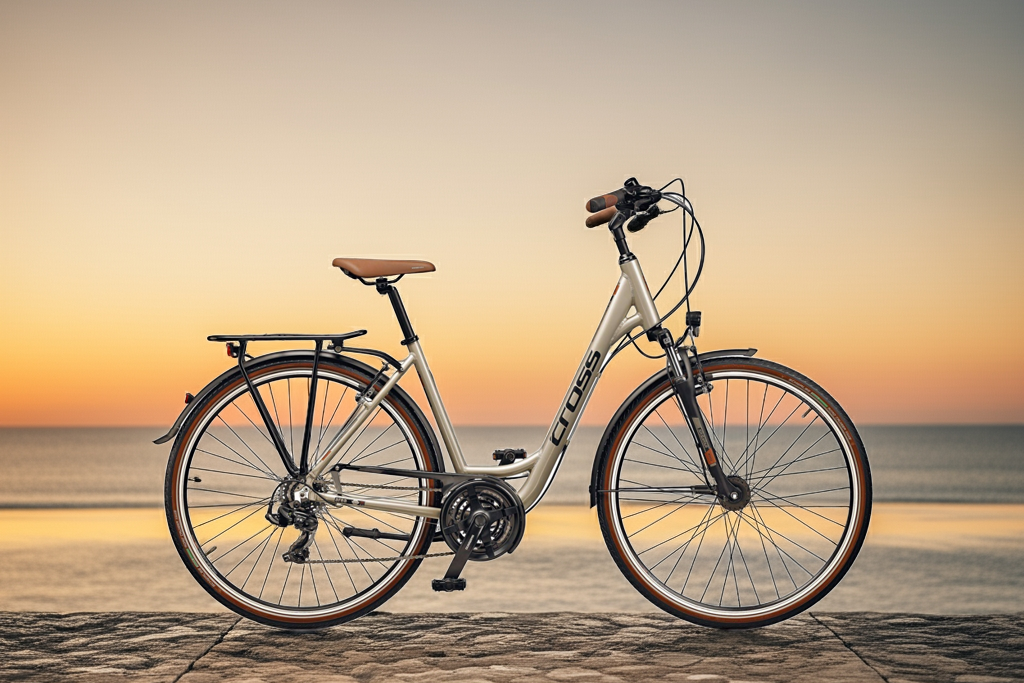 Bicicleta hibrida de trekking marca Cross Area LS TREKK color Champagne talla 46, 28" - Imagen 3