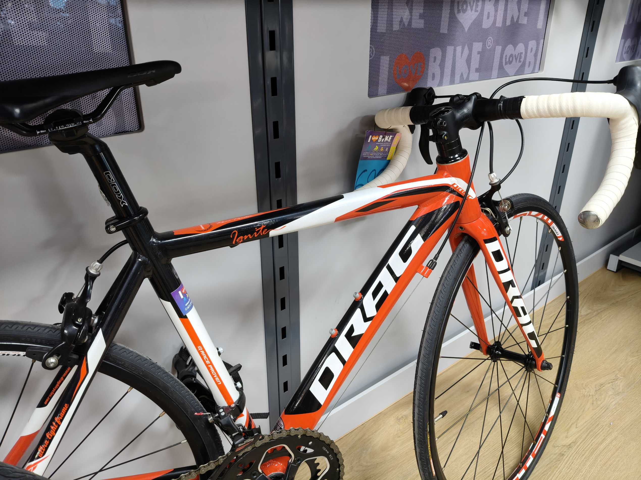 Bicicleta Carretera Drag Ignite 26" NIÑO t. 44 Rojo, blanco y negro - Imagen 10