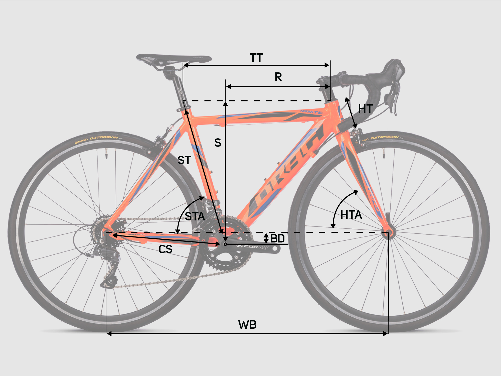 Bicicleta Carretera Drag Ignite 26" NIÑO t. 44 Rojo, blanco y negro - Imagen 11