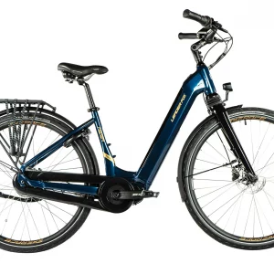 Bicicleta eléctrica urbana Leader Fox NEBA de 28" color azul oscuro talla 20" L ebike ciudad