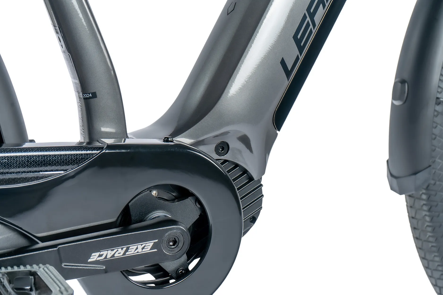 Bicicleta eléctrica de trekking Leader Fox DENVER 28" talla 20.5" L color gris brillante - Imagen 3