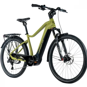 Bicicleta eléctrica trekking Leader Fox SABA 29" hombre color verde militar