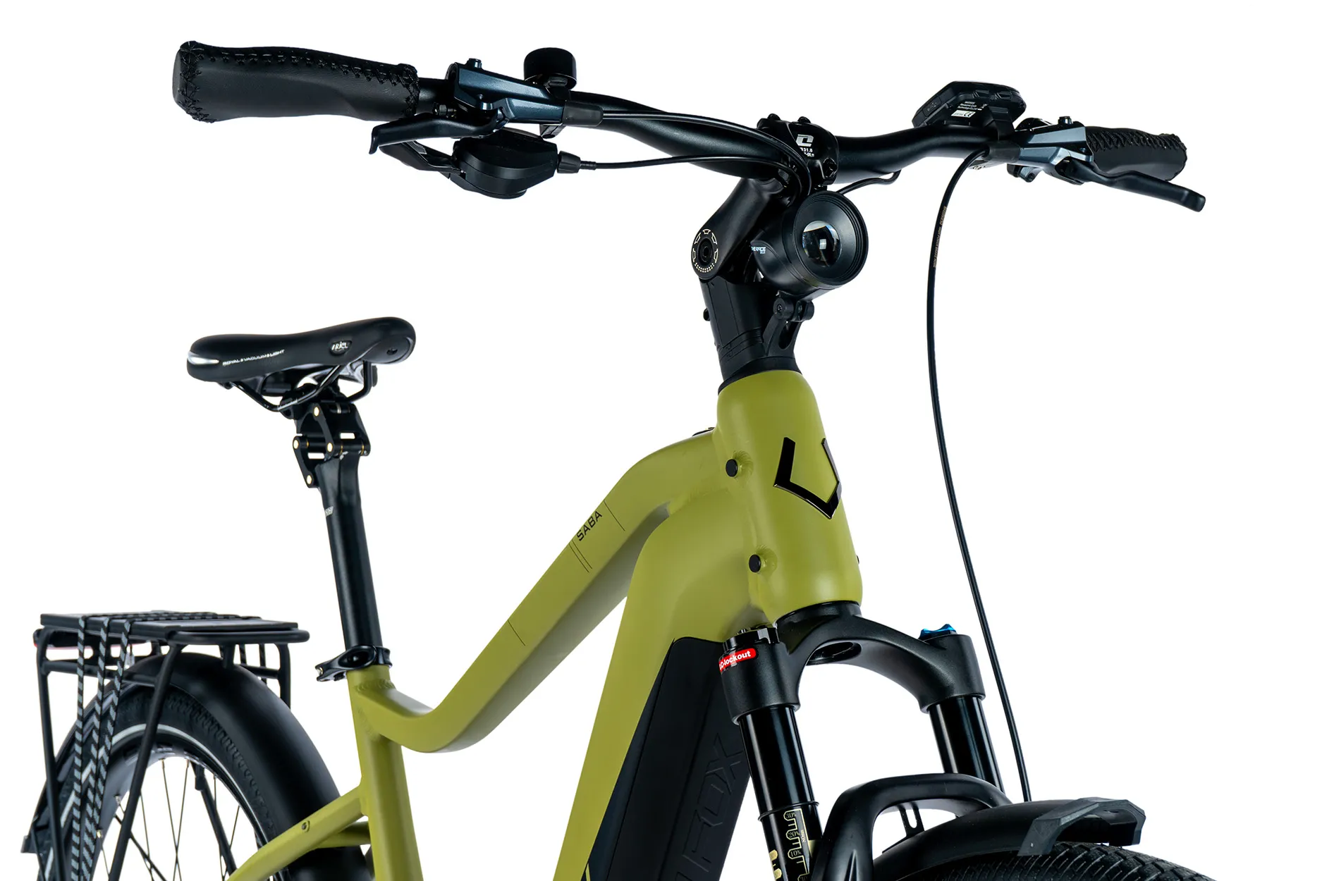 Bicicleta eléctrica trekking Leader Fox SABA 29" hombre color verde militar - Imagen 2