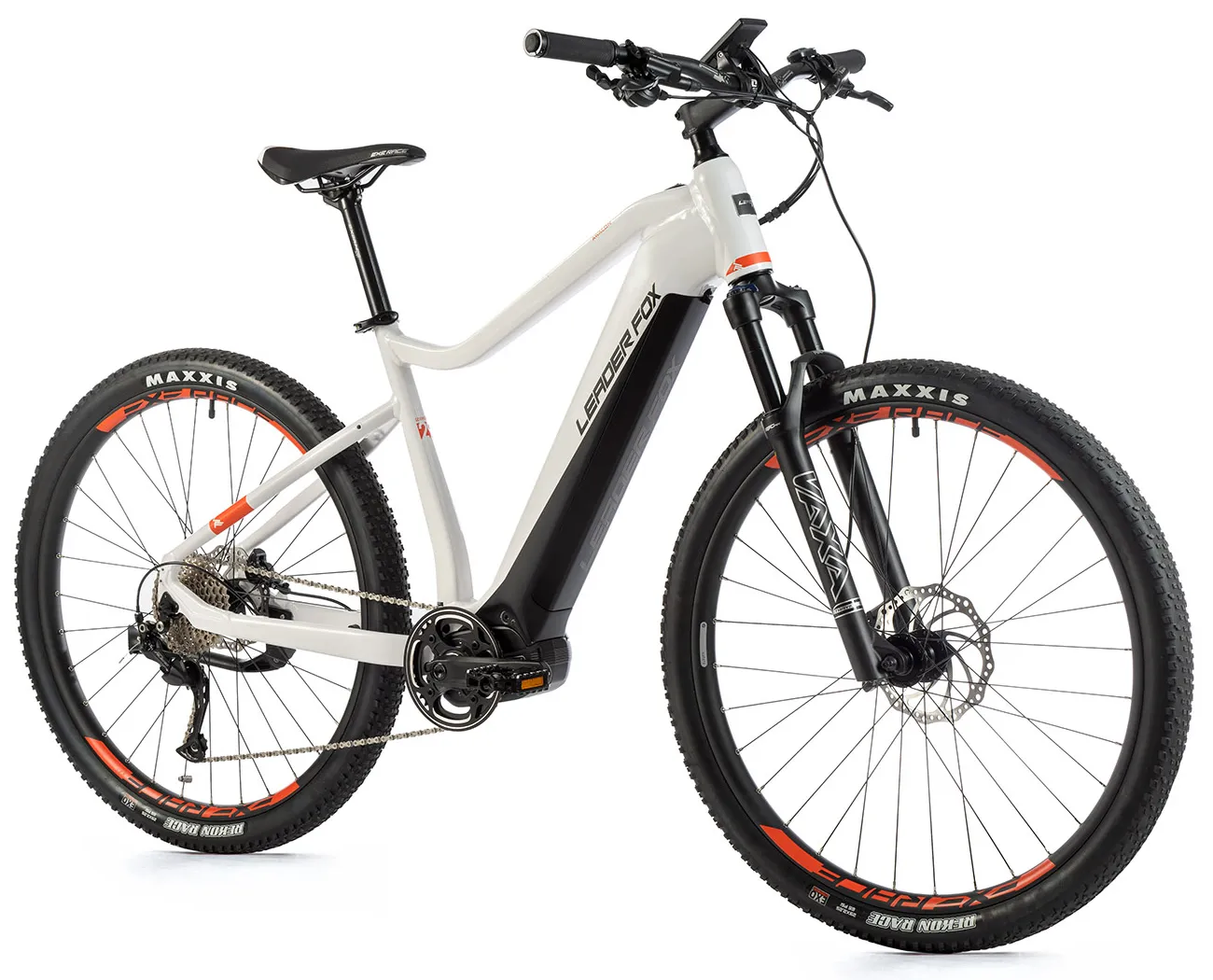 Bicicleta eléctrica montaña Leader Fox AWALON 29" t 19.5" blanca MTB