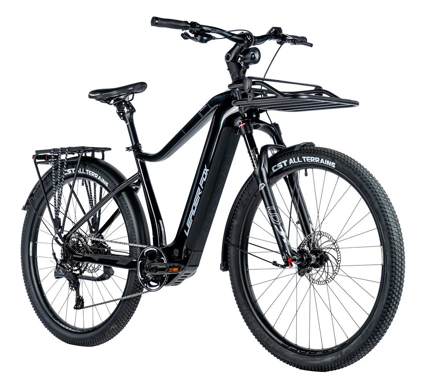 Bicicleta eléctrica montaña y carretera Leader Fox BEND 28" t 20.5" negro