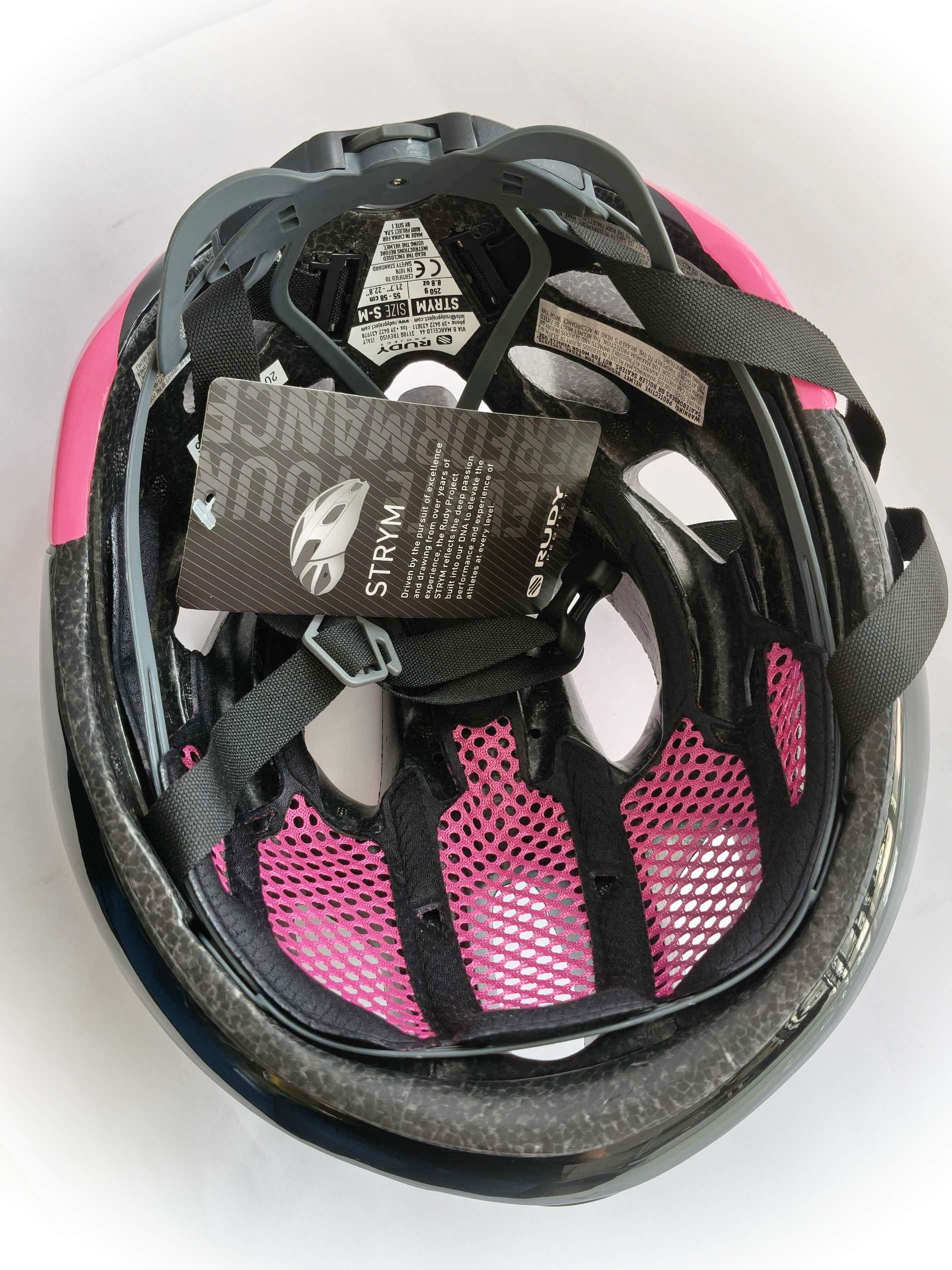 Casco Rudy project modelo Strym Negro y Rosa Talla S-M 55-58 cm - Imagen 4