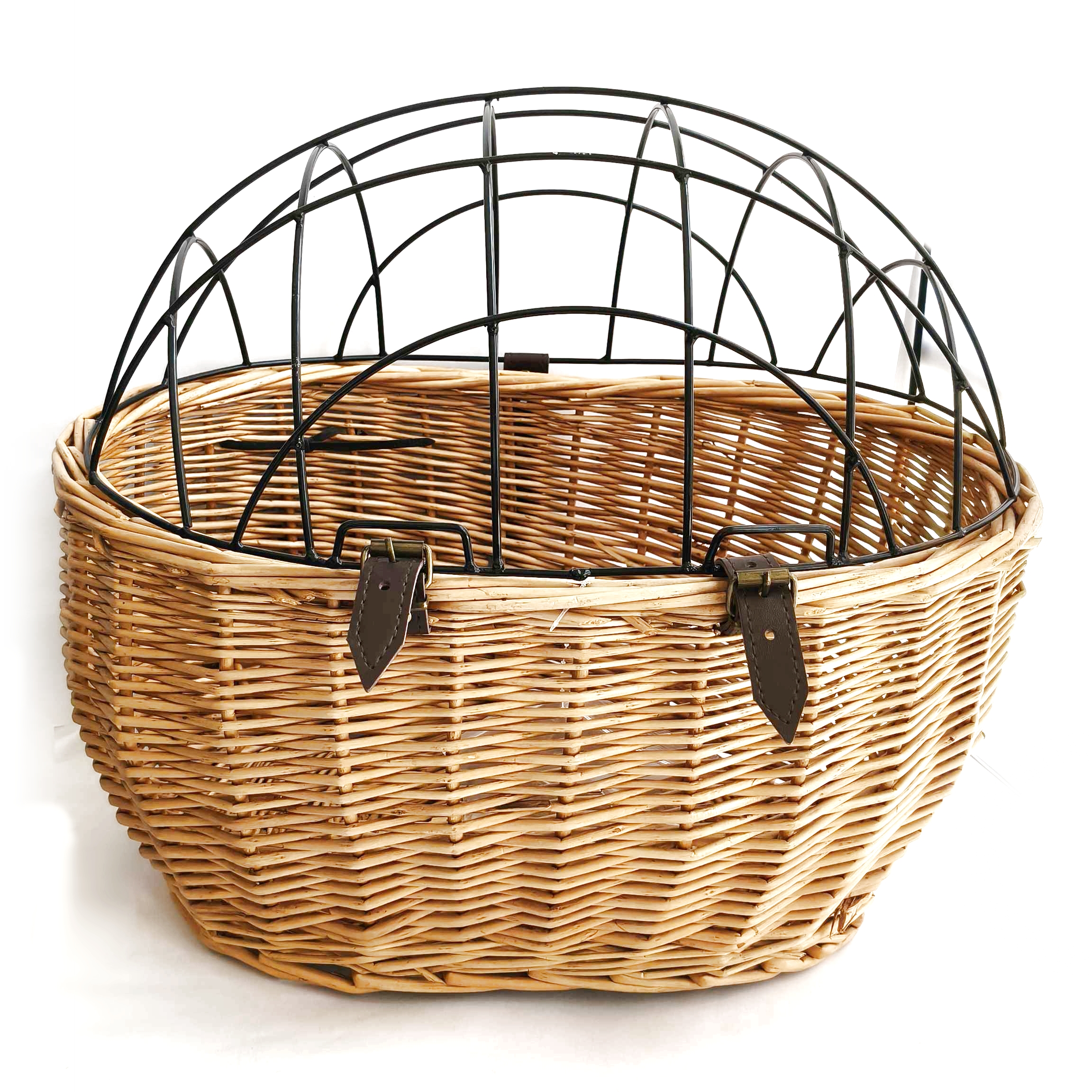 Cesta ciclista para Mascotas M-WAVE BA Pet de Mimbre Natural