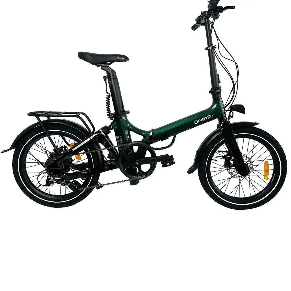 Bicicleta eléctrica plegable ONEMILE – modelo Nomad - color verde - 55 Nm / 500 Wh