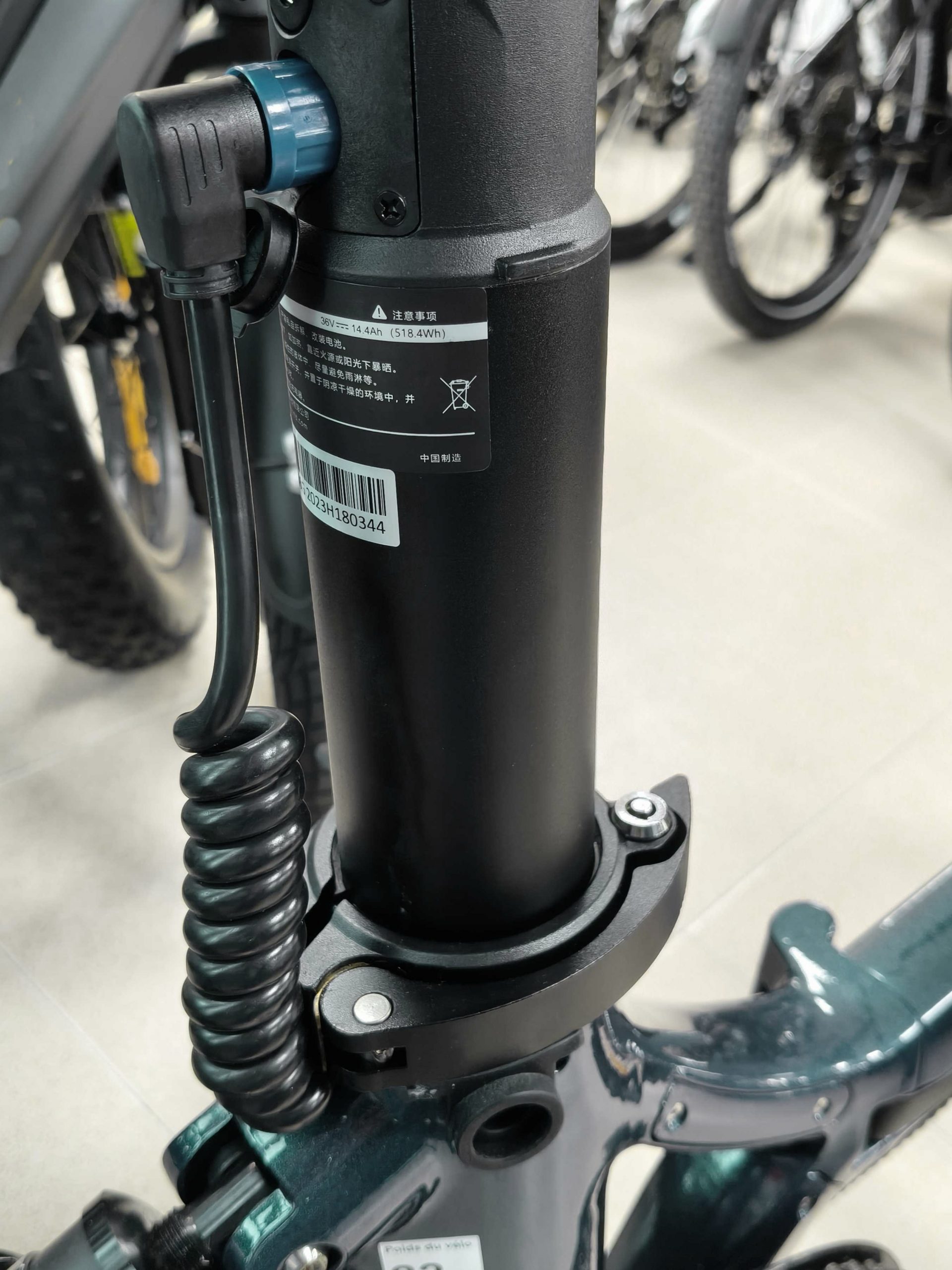 Bicicleta eléctrica plegable ONEMILE – modelo Nomad - color verde - 55 Nm / 500 Wh - Imagen 9