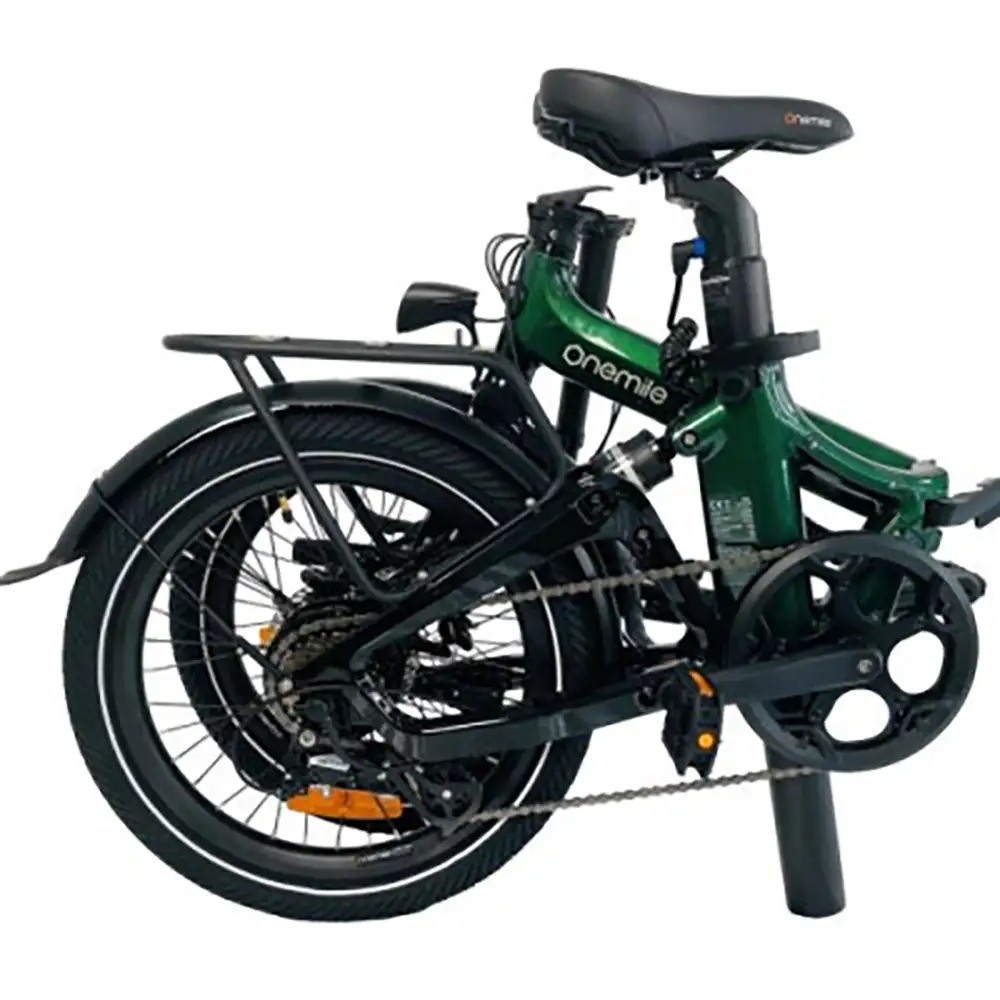 Bicicleta eléctrica plegable ONEMILE – modelo Nomad - color verde - 55 Nm / 500 Wh - Imagen 2