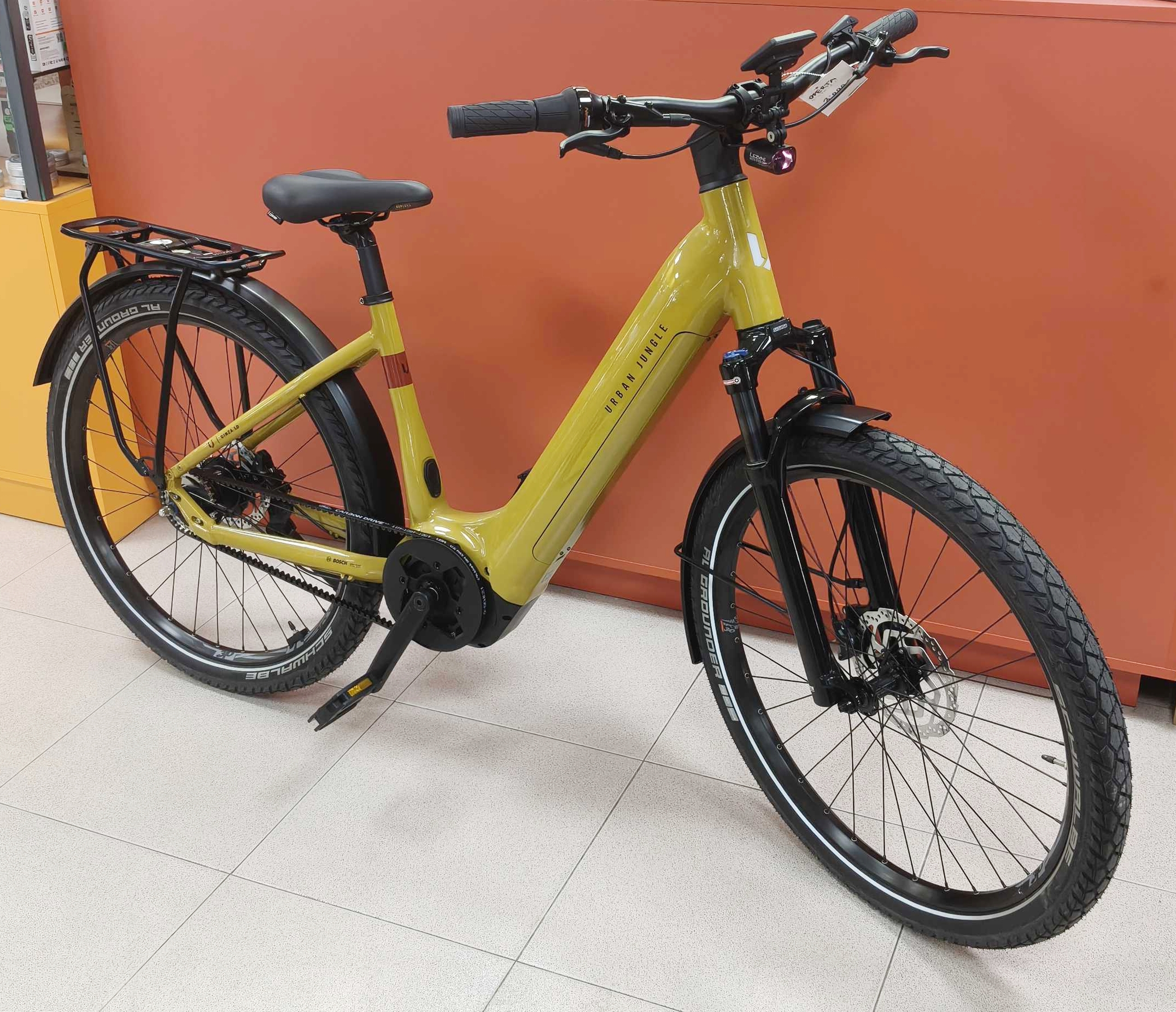 Bicicleta eléctrica Ginza 1.0 – VTC URBAN JUNGLE – Perf-Line 75Nm/ 625Wh/Nexus5/Cinta Amarillo mostaza - Talla M - Imagen 2