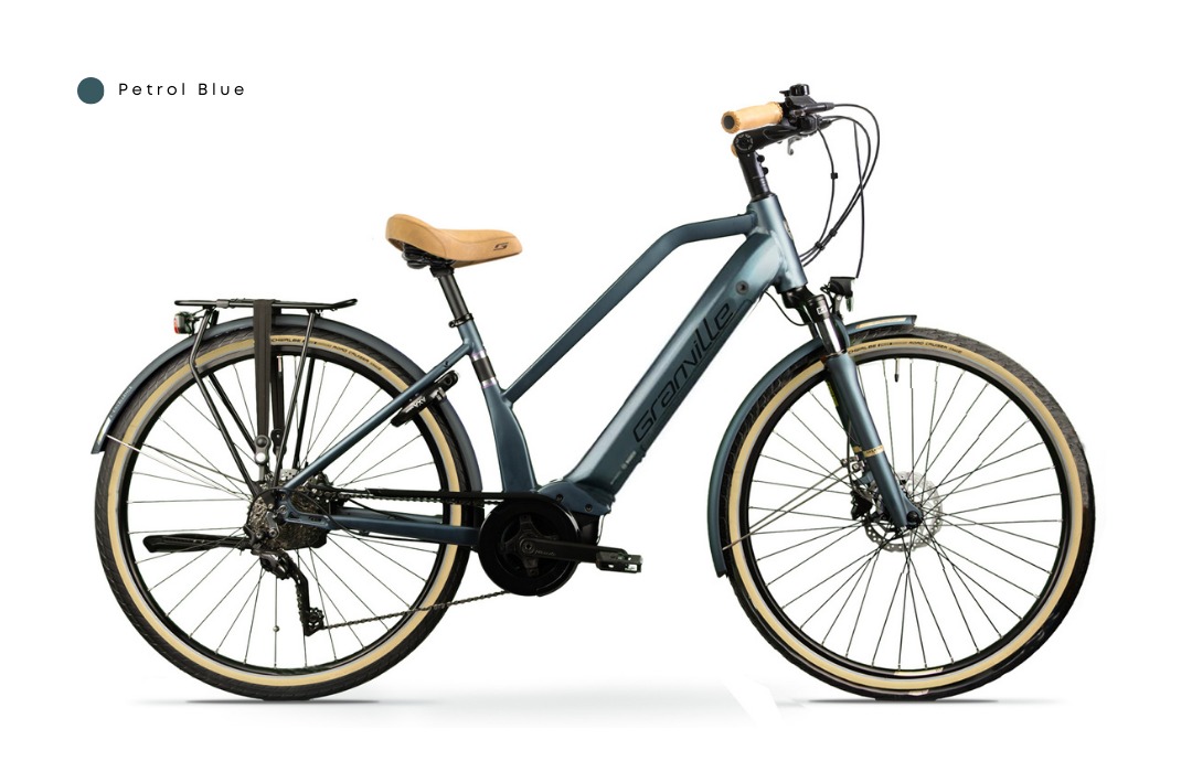 Bicicleta eléctrica urbana E-Excellence CX GRANVILLE – Bosch Performance CX Línea 85 Nm Color Azul Petroleo Talla M