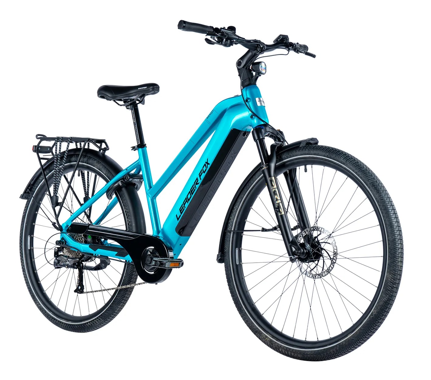 Bicicleta eléctrica Leader Fox SANDY 28″ t M 18″ azul turquesa