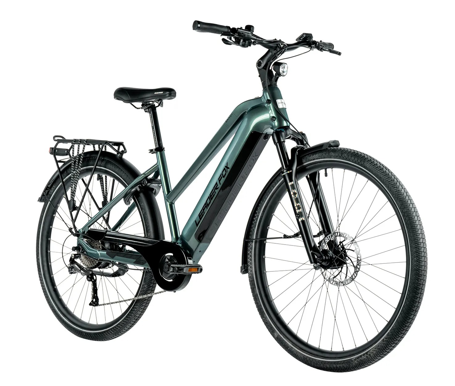 Bicicleta eléctrica Leader Fox SANDY 28″ t M 18″ verde