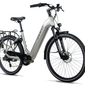 Bicicleta eléctrica urbana Leader Fox LOTUS 26" color Plata talla 20"