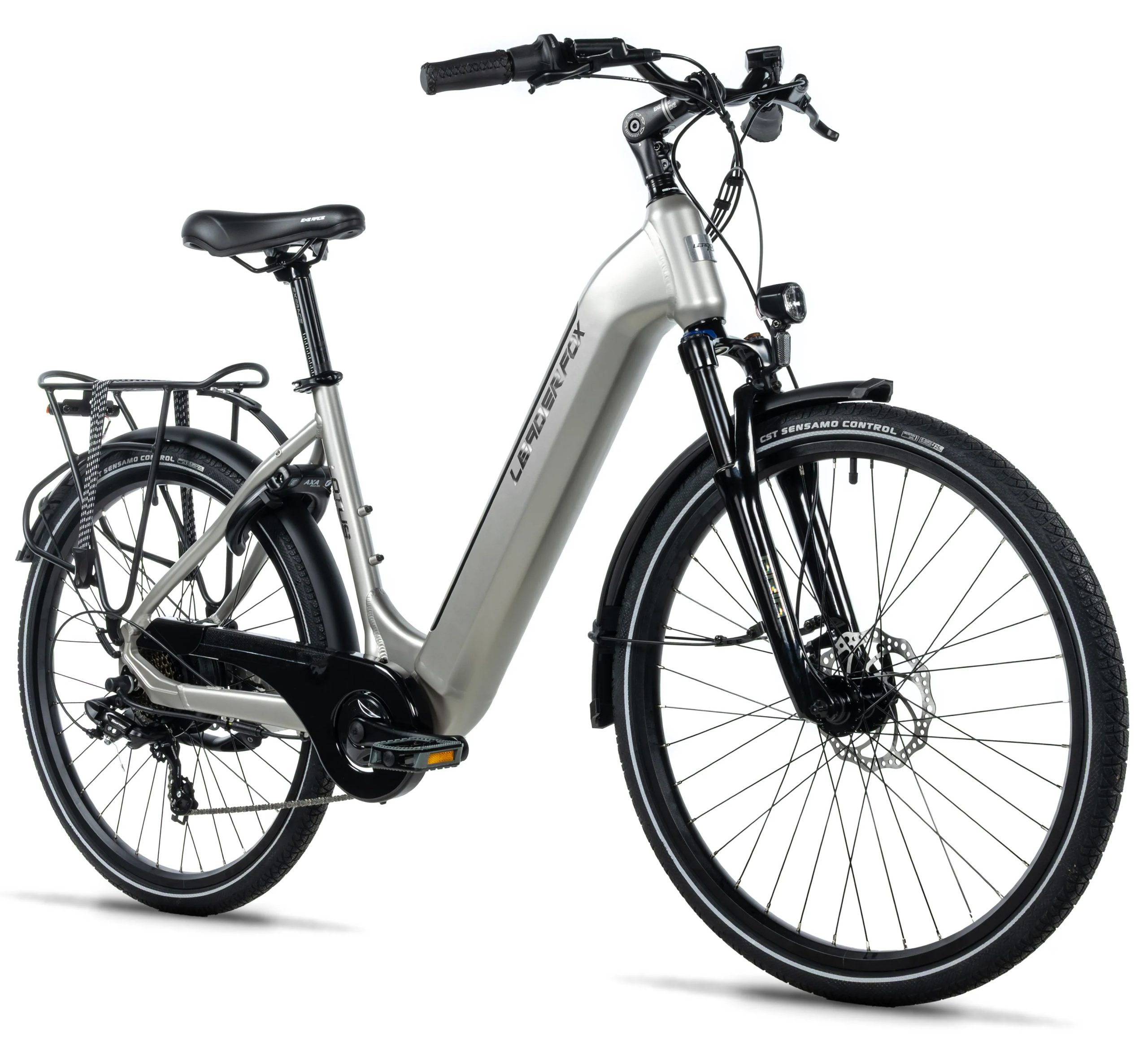 Bicicleta eléctrica urbana Leader Fox LOTUS 26″ color Plata talla 20″
