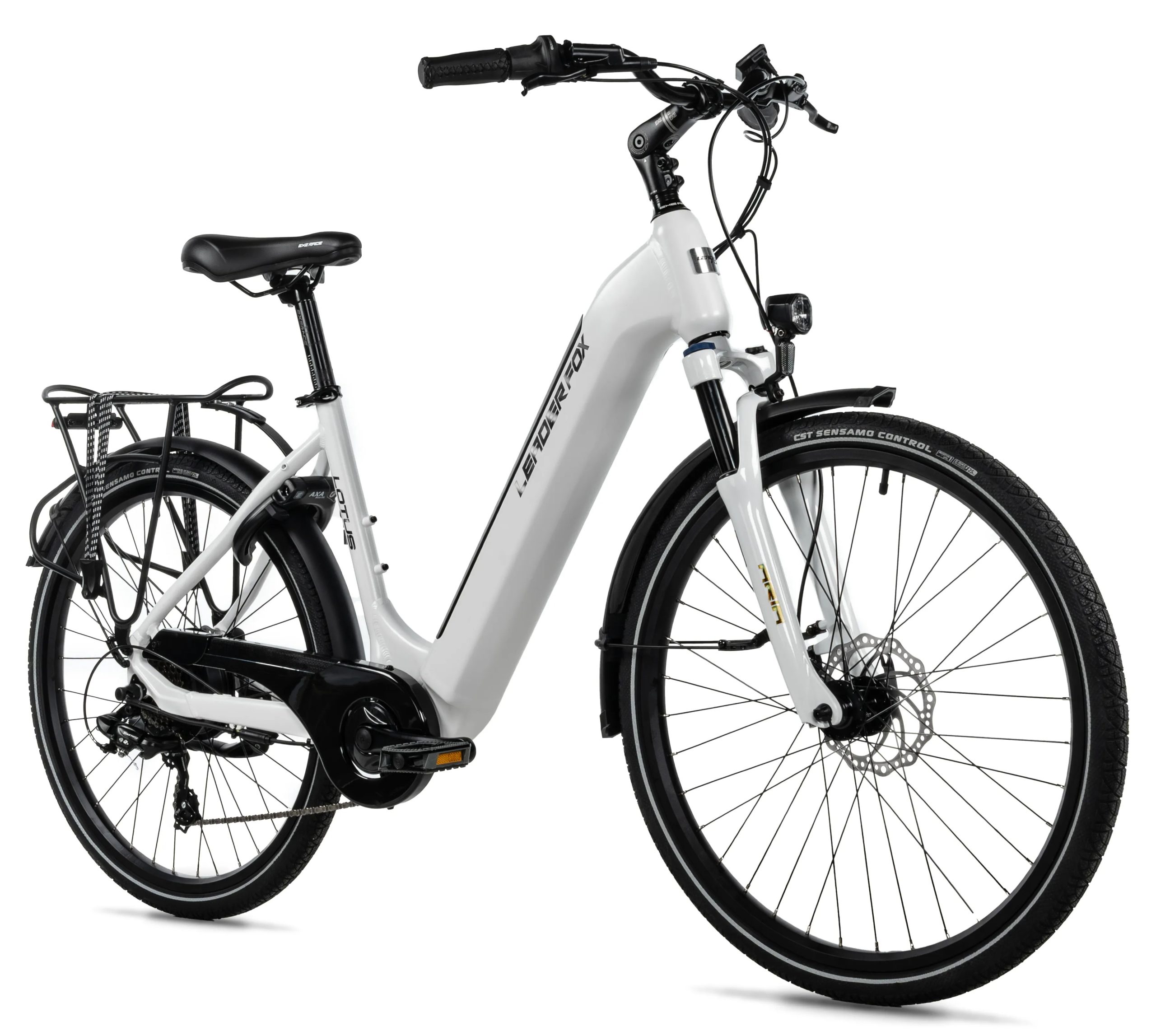Bicicleta eléctrica urbana Leader Fox LOTUS 26″ color Blanco talla 18″