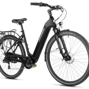 Bicicleta eléctrica urbana Leader Fox Induktora con ruedas de 28 pulgadas Negro Talla 20"