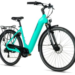 Bicicleta eléctrica urbana Leader Fox Induktora con ruedas de 28 pulgadas Turquesa Talla 20"