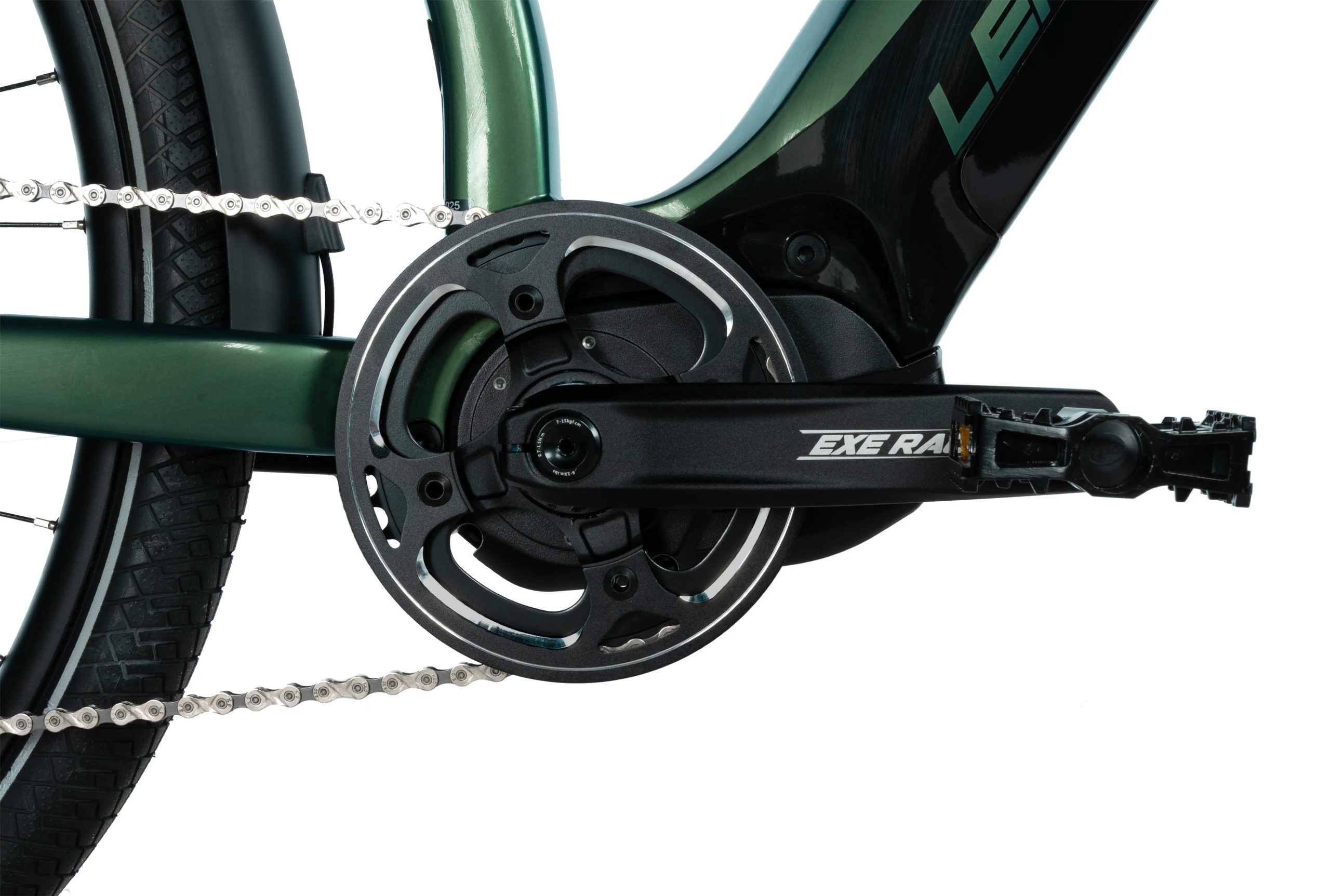 Bicicleta eléctrica trekking ebike Leader Fox EXETER 28" color verde brillo talla 20.5" Gent - Imagen 4