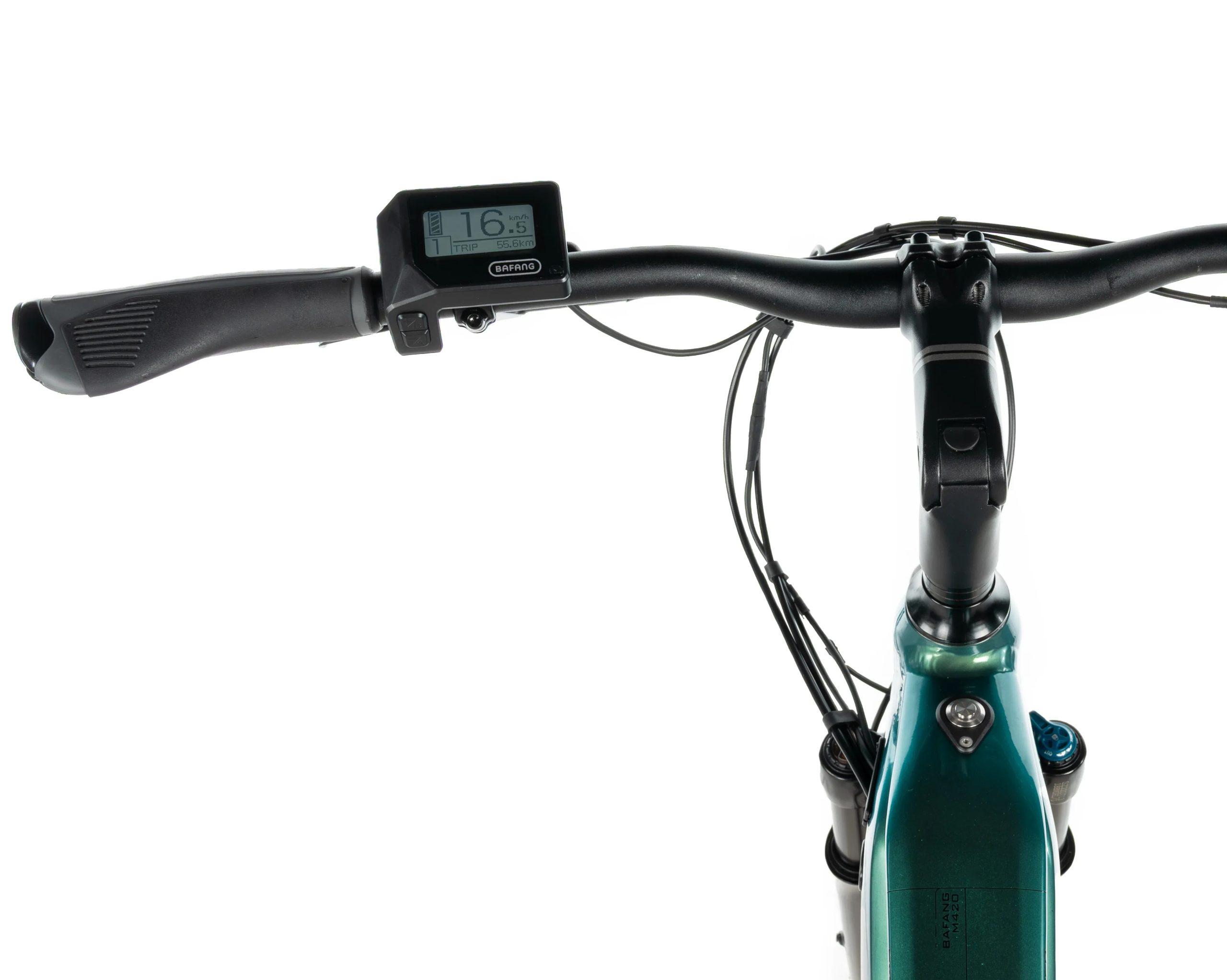 Bicicleta eléctrica trekking ebike Leader Fox EXETER 28" color verde brillo talla 20.5" Gent - Imagen 7