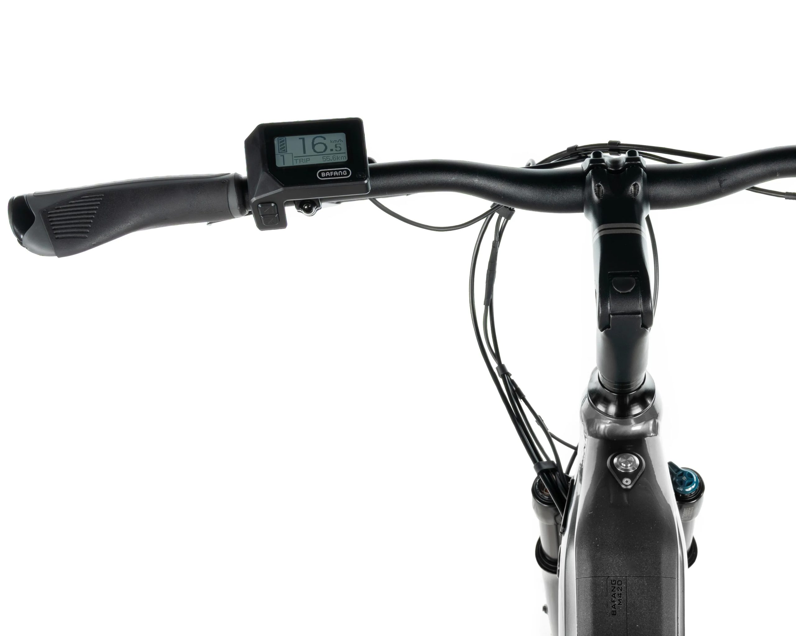 Bicicleta eléctrica trekking ebike Leader Fox EXETER 28" color gris talla 22.5" extra grande Gent - Imagen 7
