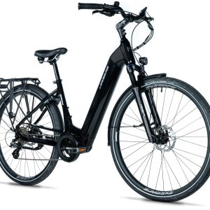Bicicleta eléctrica urbana Leader Fox SAGA 28" color negro talla 20"