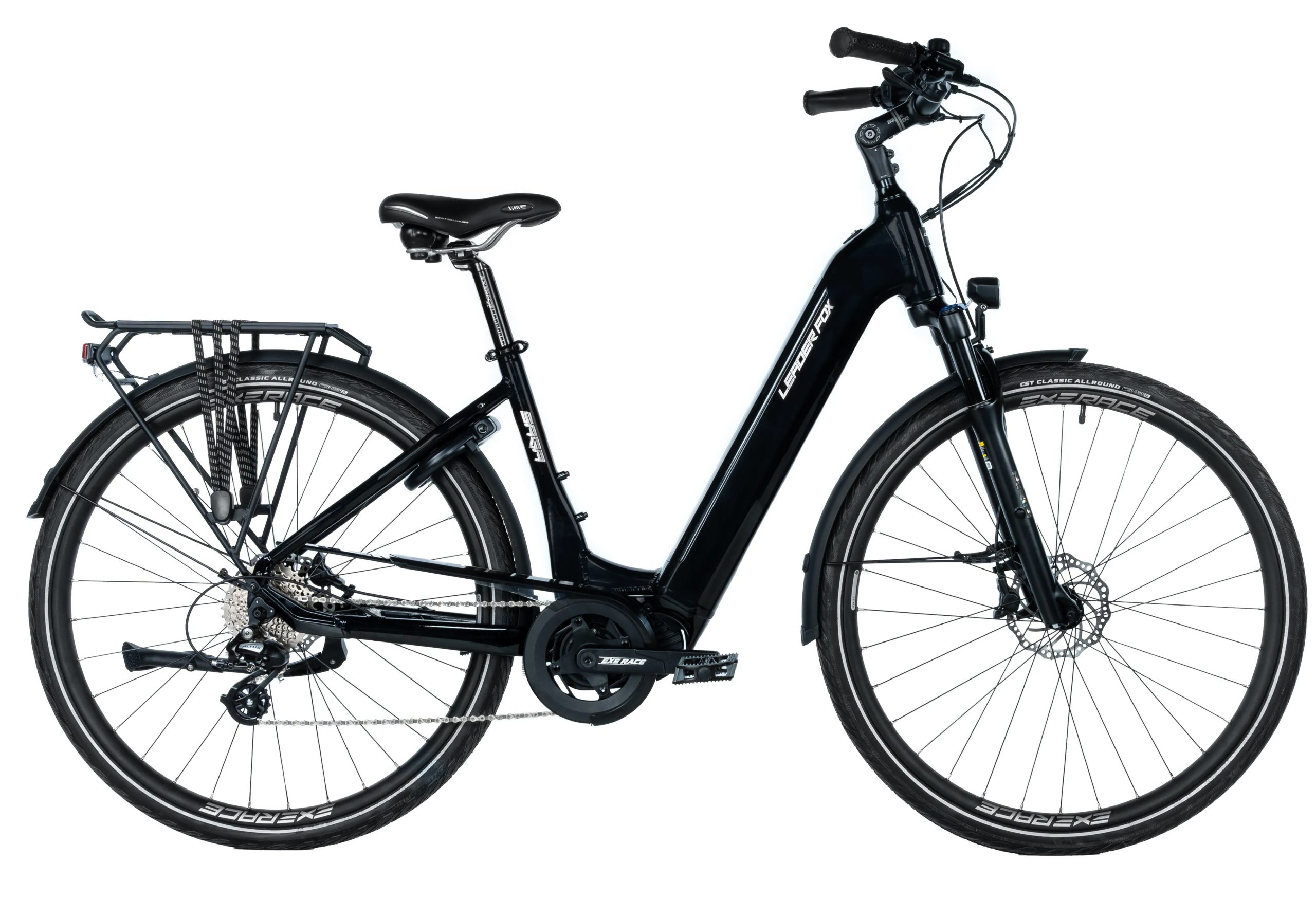 Bicicleta eléctrica urbana Leader Fox SAGA 28" color negro talla 20" - Imagen 2
